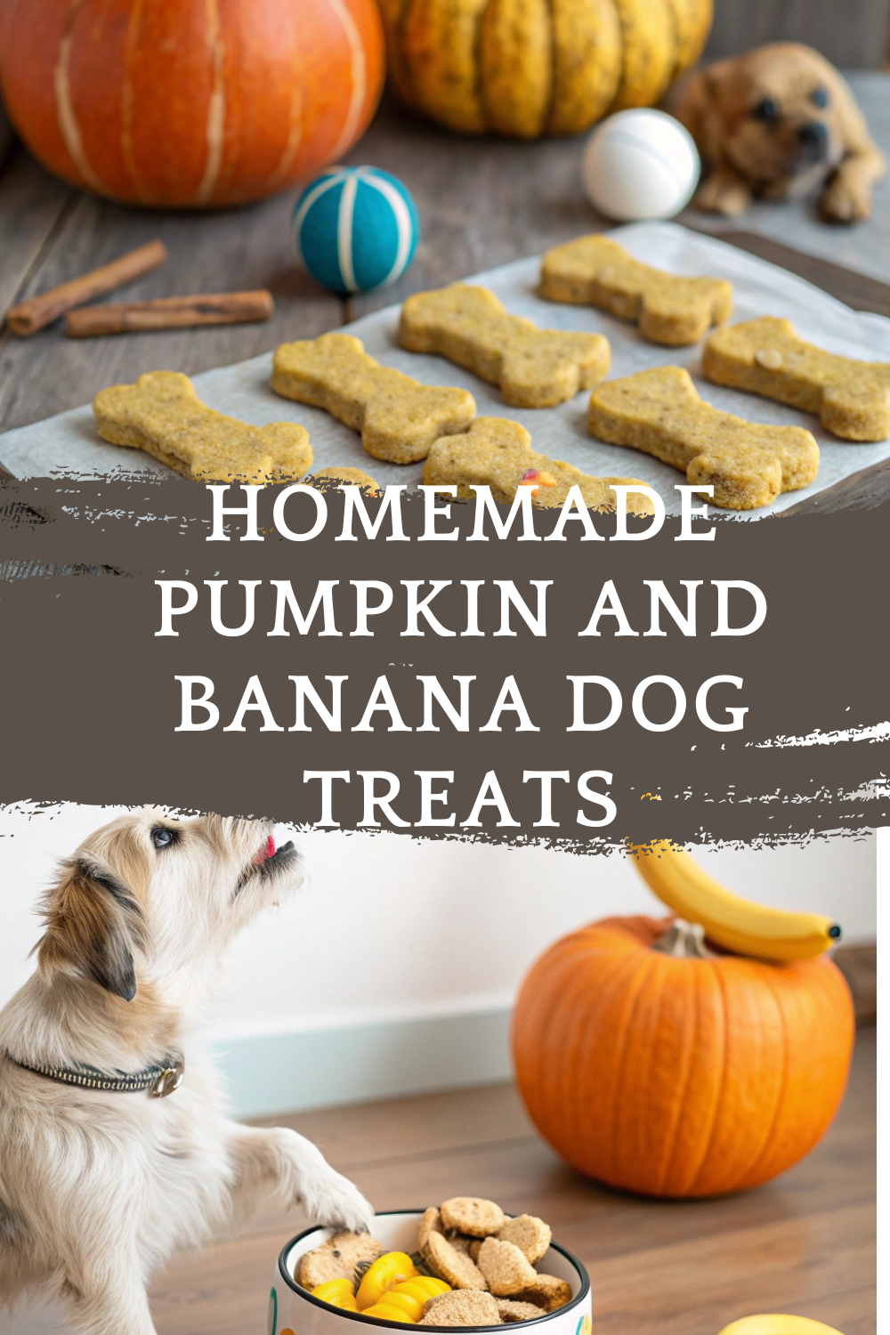 Easy Homemade Pumpkin and Banana Dog Treats