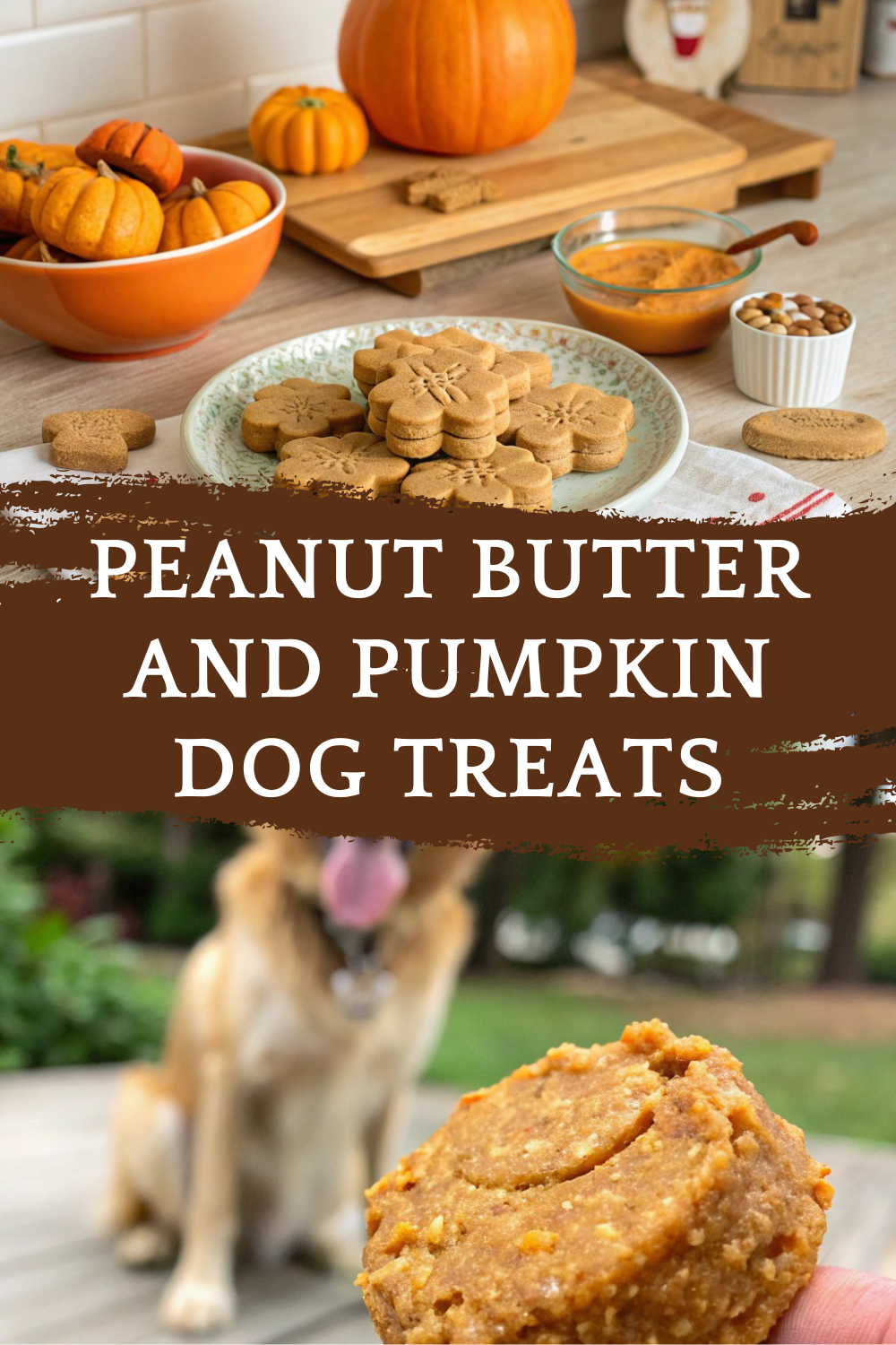 Peanut Butter and Pumpkin Dog Treats