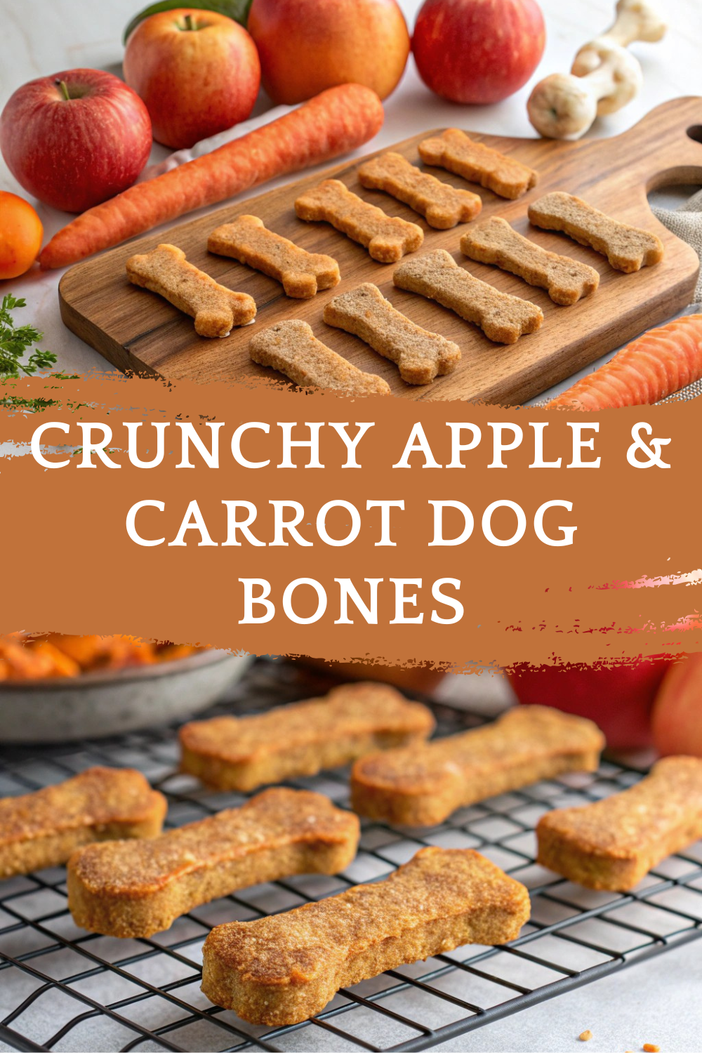 Crunchy Apple & Carrot Dog Bones: A Healthy Treat for Your Pup