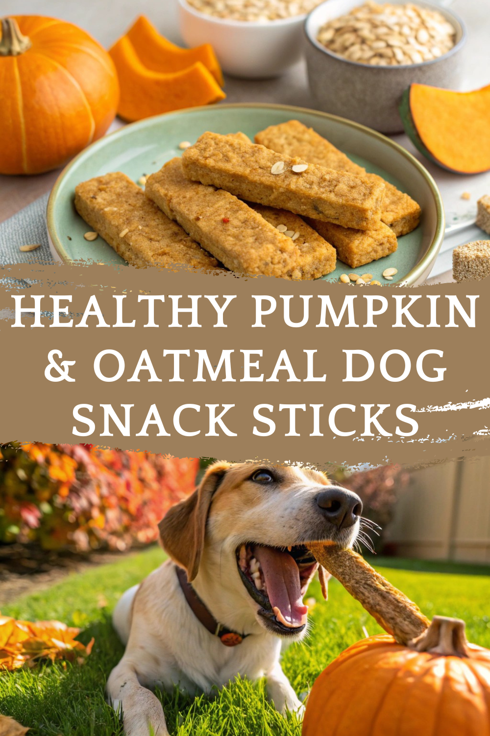 Healthy Pumpkin & Oatmeal Dog Snack Sticks: Easy Homemade Treats
