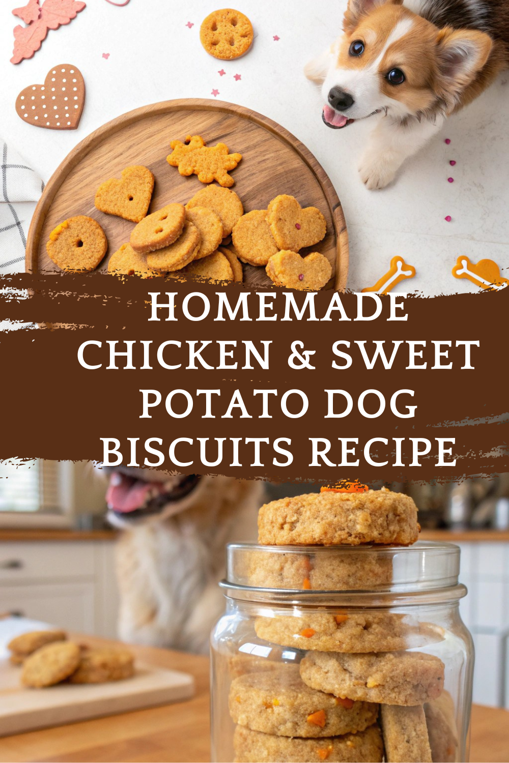 Homemade Chicken & Sweet Potato Dog Biscuits Recipe