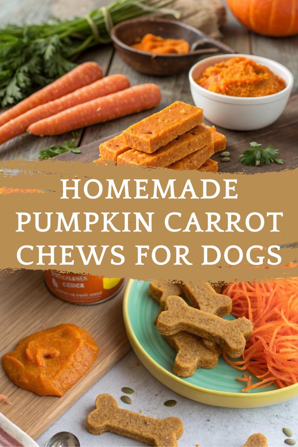 Homemade Pumpkin Carrot Chews for Dogs