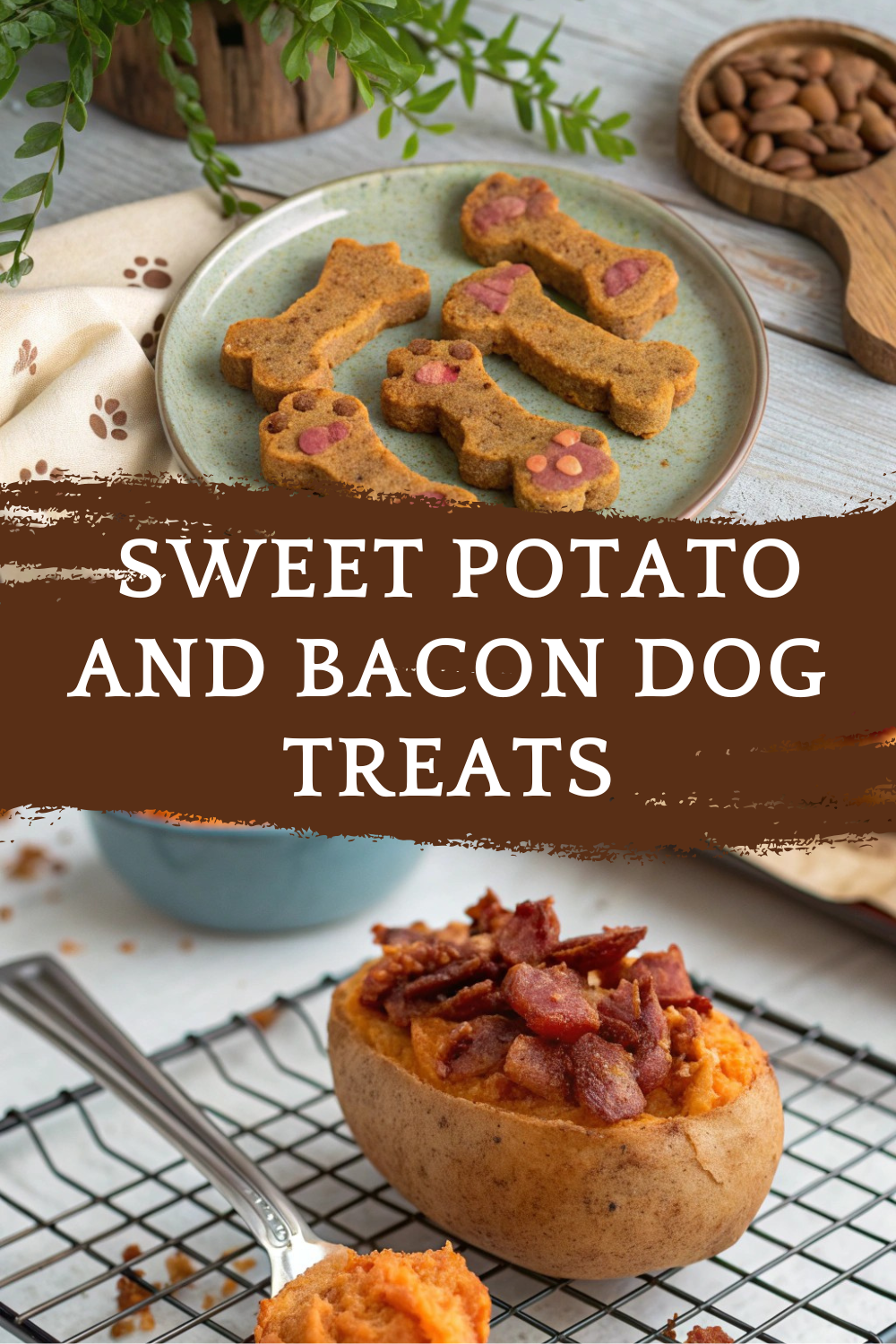 Homemade Sweet Potato and Bacon Dog Treats