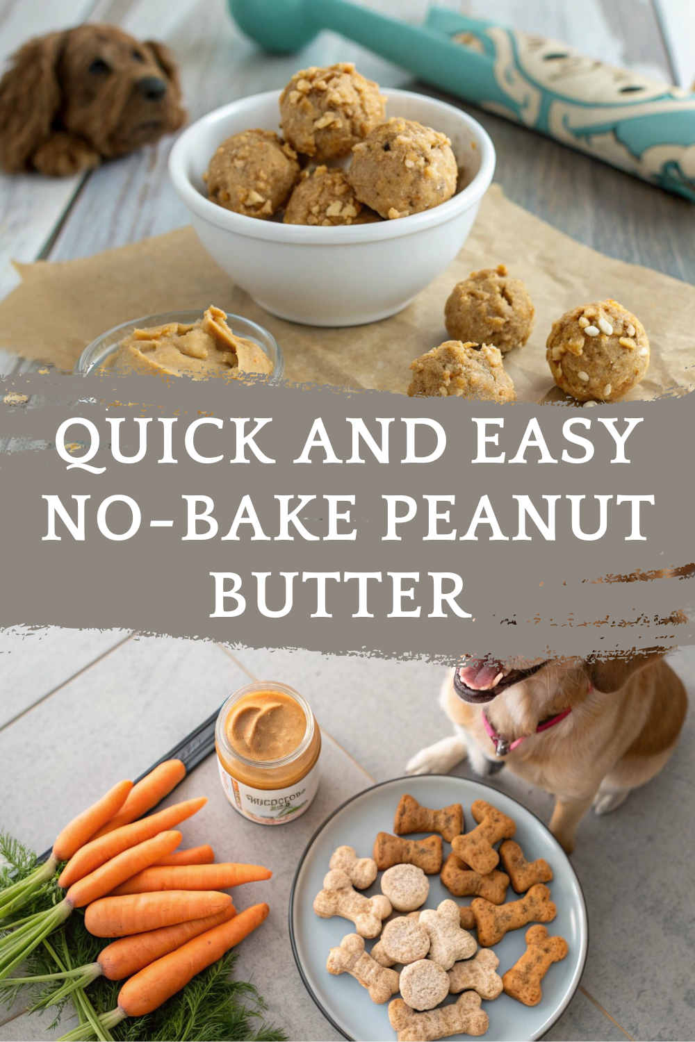 Quick and Easy No-Bake Peanut Butter & Oatmeal Dog Treats