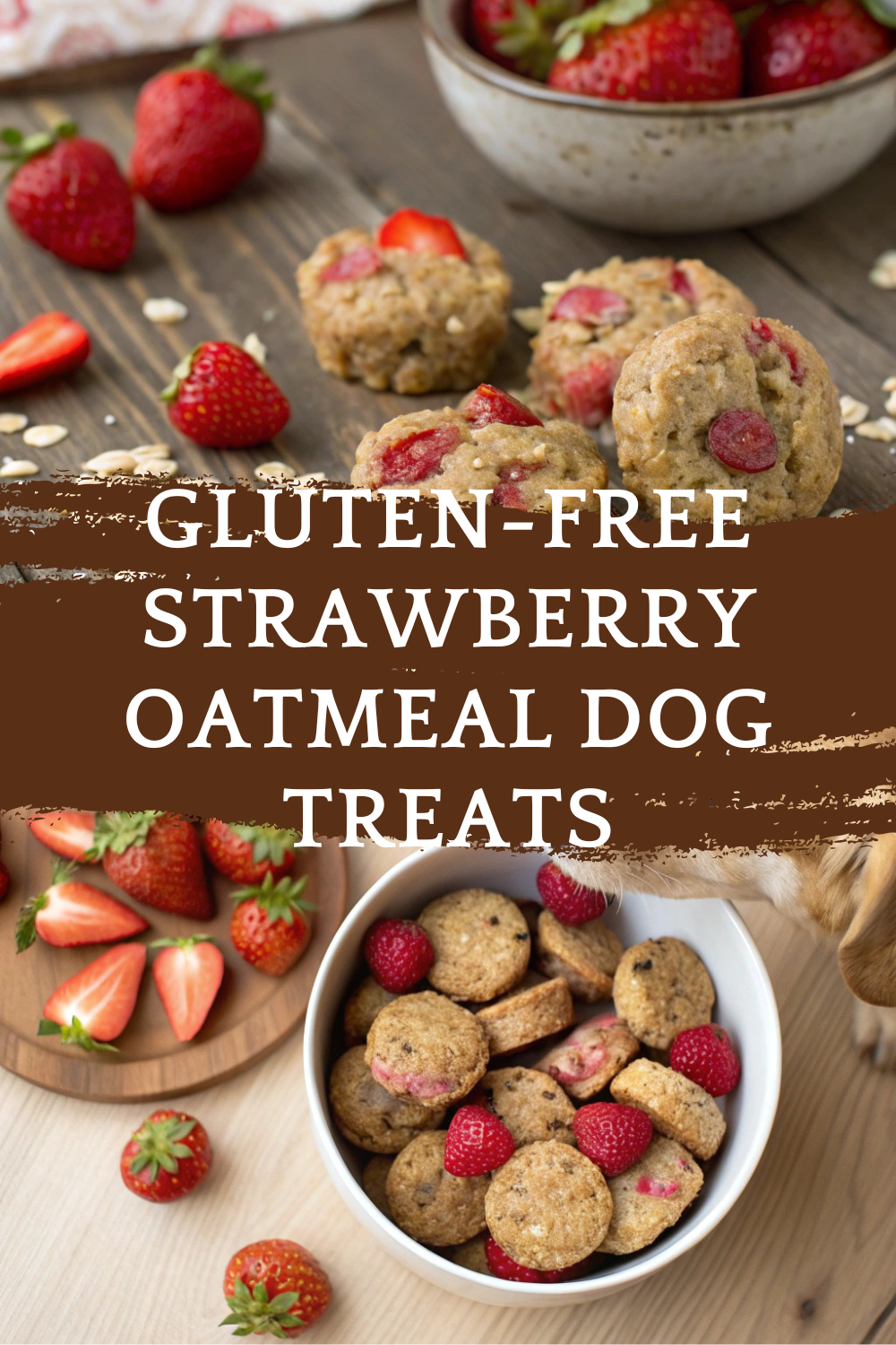 Gluten-Free Strawberry Oatmeal Dog Treats