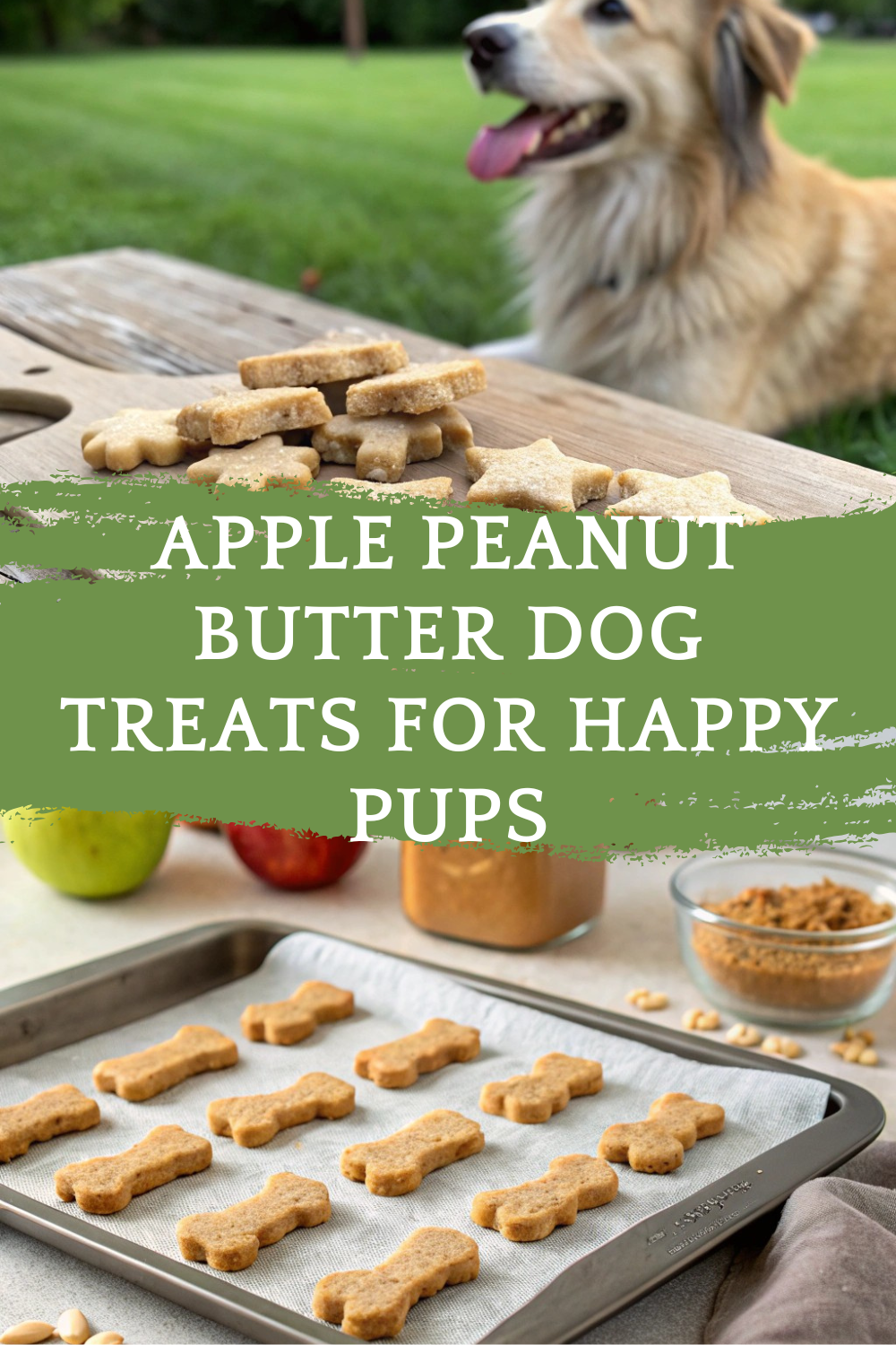 Homemade Apple Peanut Butter Dog Treats for Happy Pups
