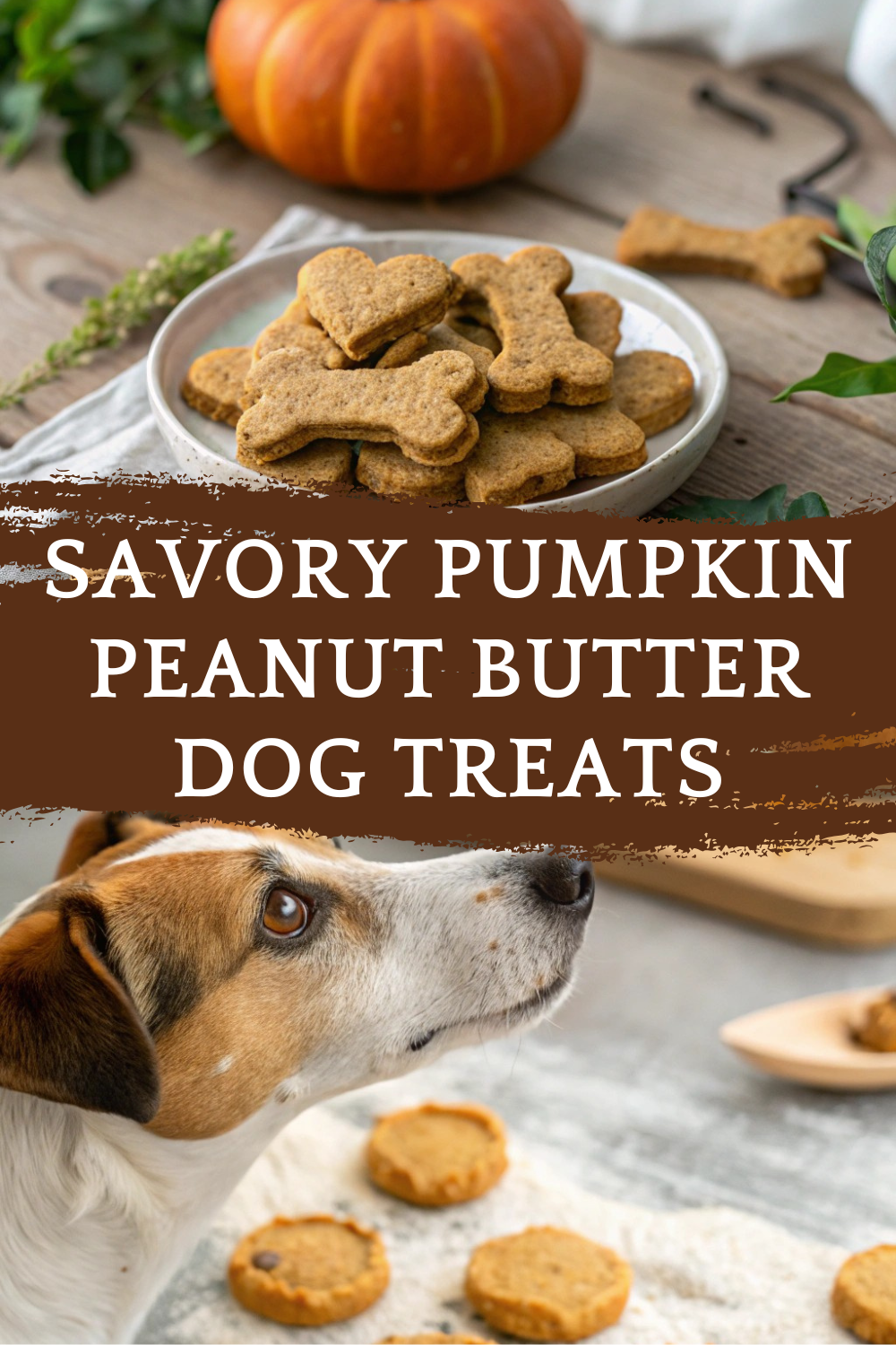 Savory Pumpkin Peanut Butter Dog Treats