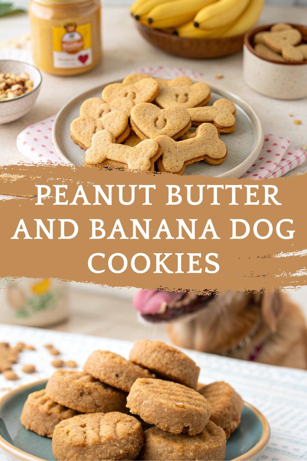 Homemade Peanut Butter and Banana Dog Cookies