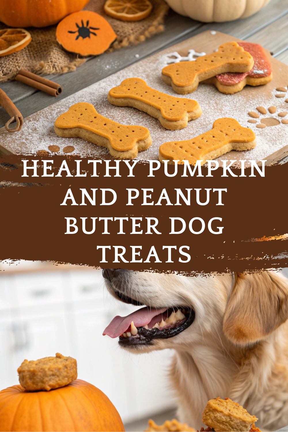 Healthy Pumpkin and Peanut Butter Dog Treats