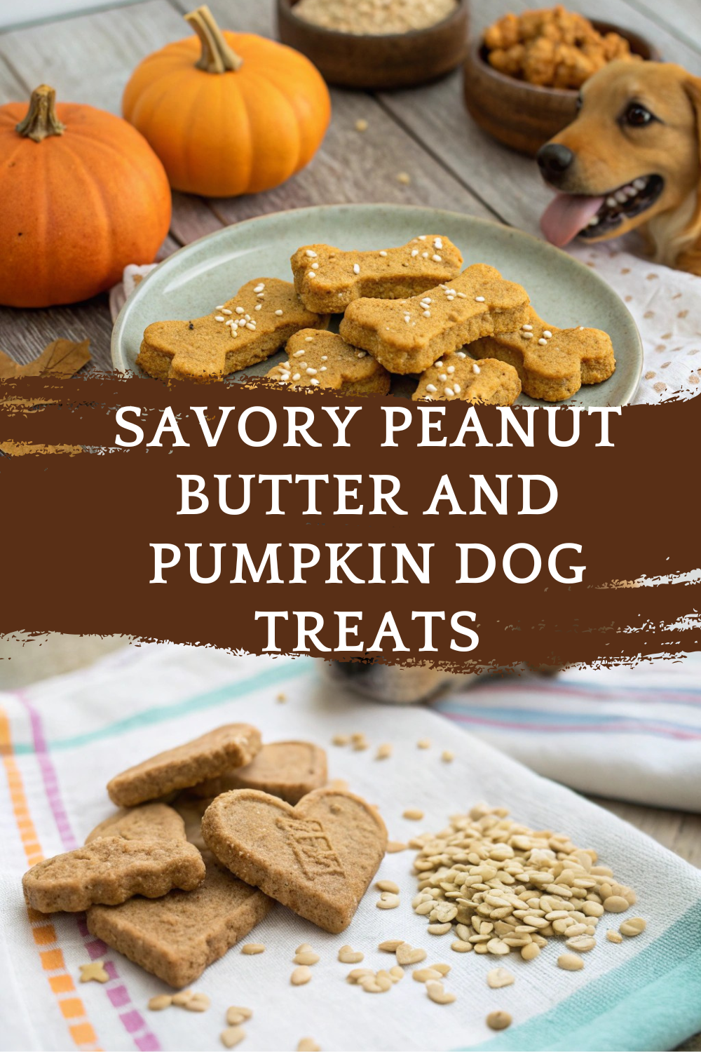 Savory Peanut Butter and Pumpkin Dog Treats